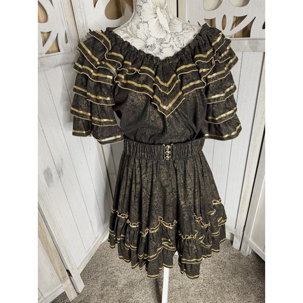 Vintage Custom Square Circle Dance Party Skirt Set 3 Pc. Rhythm Creation Texas